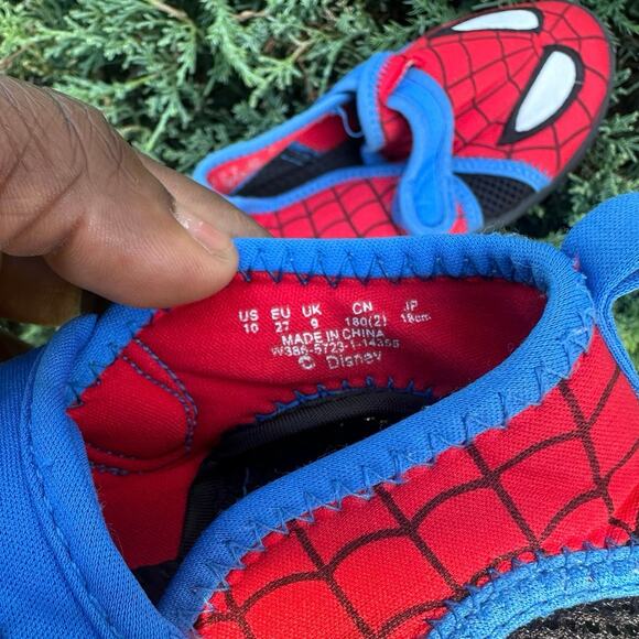 Disney Marvel Spiderman Toddler Boy‎ Swim Shoes Size 10 - Picture 7 of 12